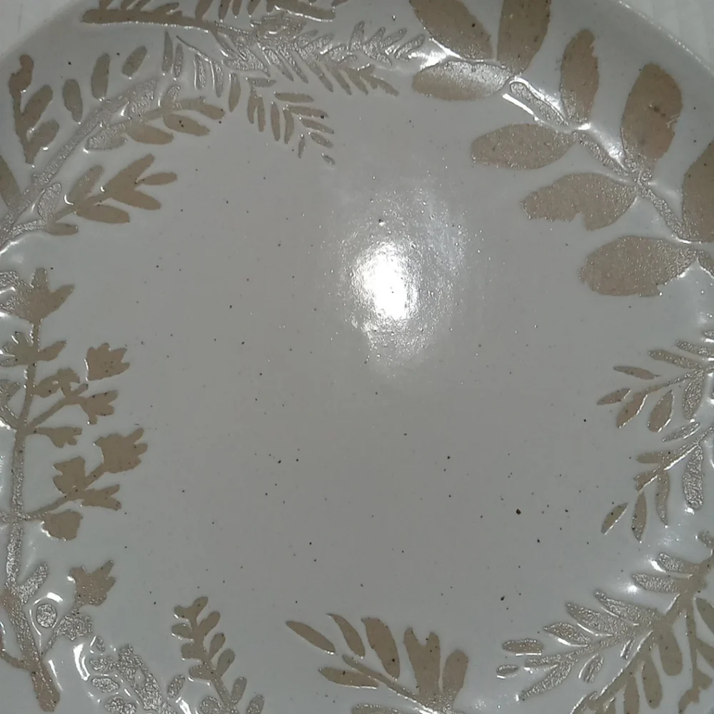 West elm plates white and beige